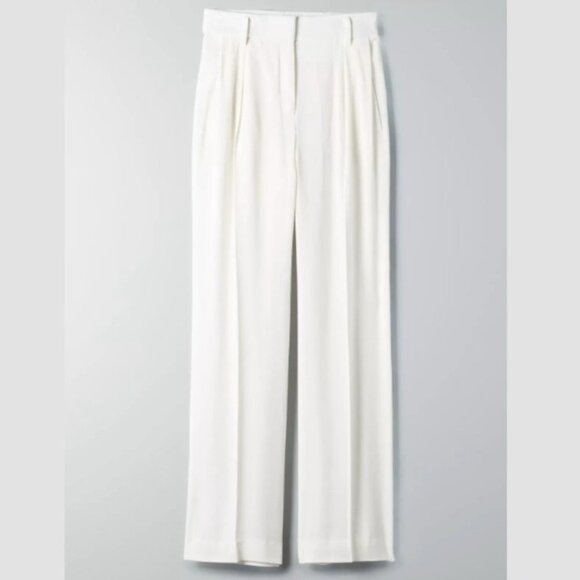 Aritzia 1-01 Babaton Boy Trouser Pant in  Giselle Pleated Wide Leg Sz 00 - Picture 8 of 8